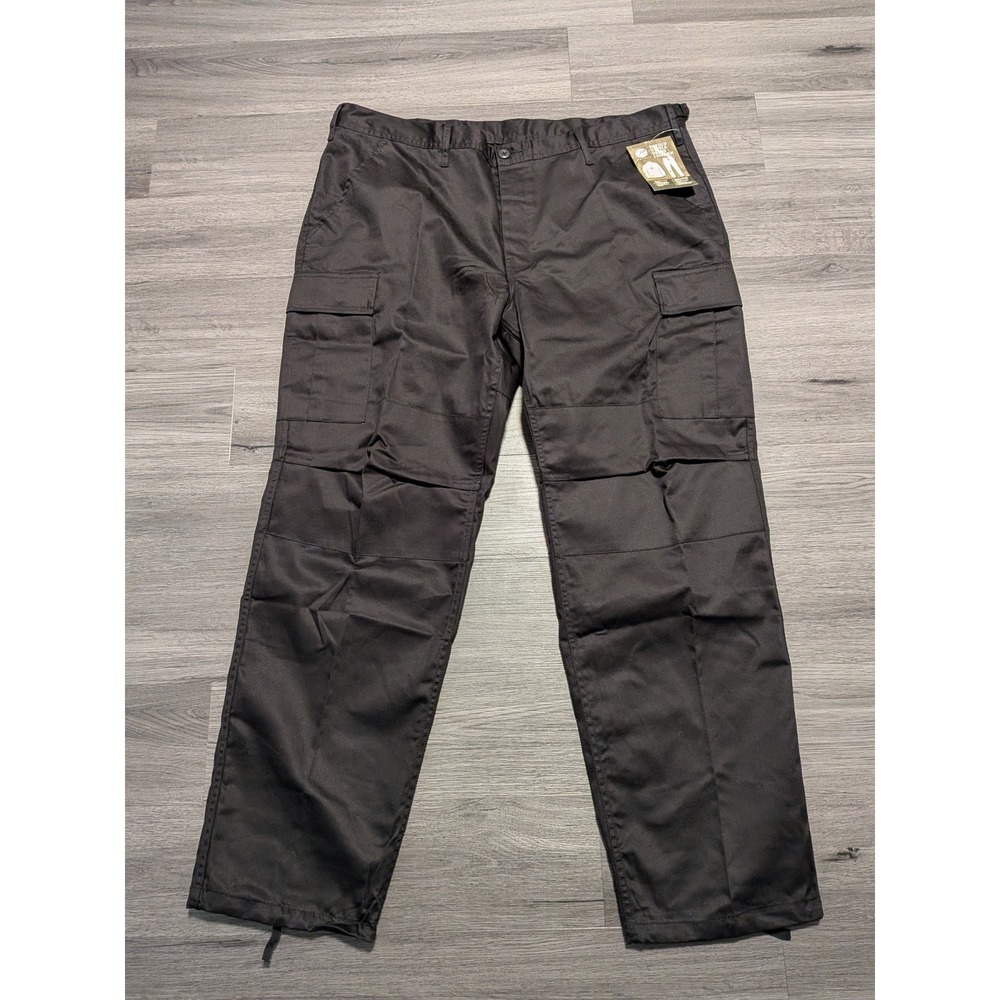 NWT Rothco BDU Men's Black Cotton Poly Blend Tactical Field Cargo Pants Size‎ XL